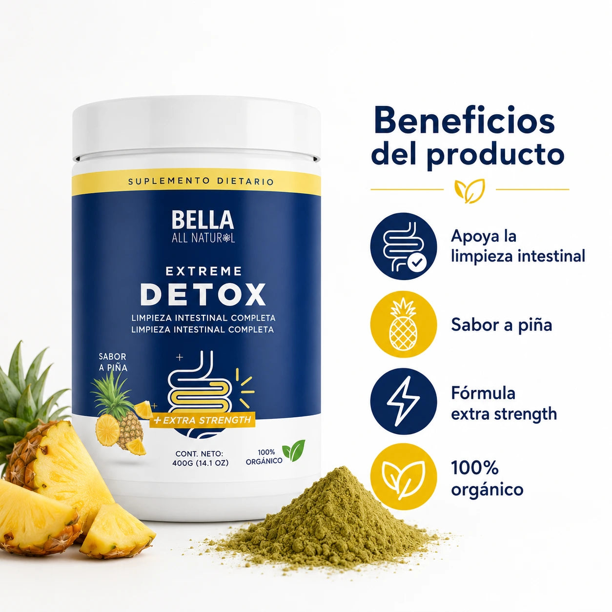 Bella All Natural Colon Detox: Limpieza natural para sentirte más ligera desde adentro